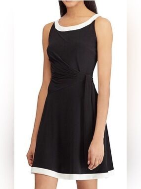 Chaps Women's Colorblock Fit & Flare Dress, Size XL Retail $95.00